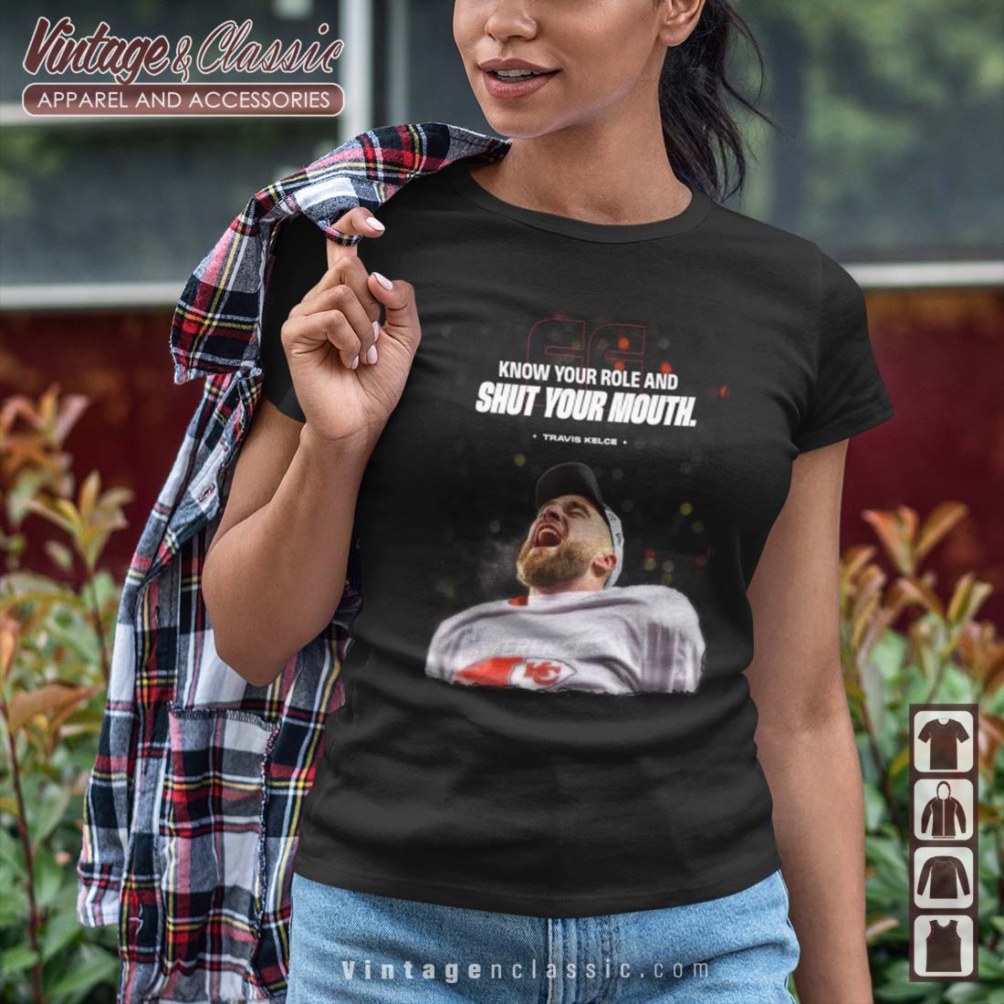 Travis Kelce Know Your Role Shut Your Mouth T-Shirt