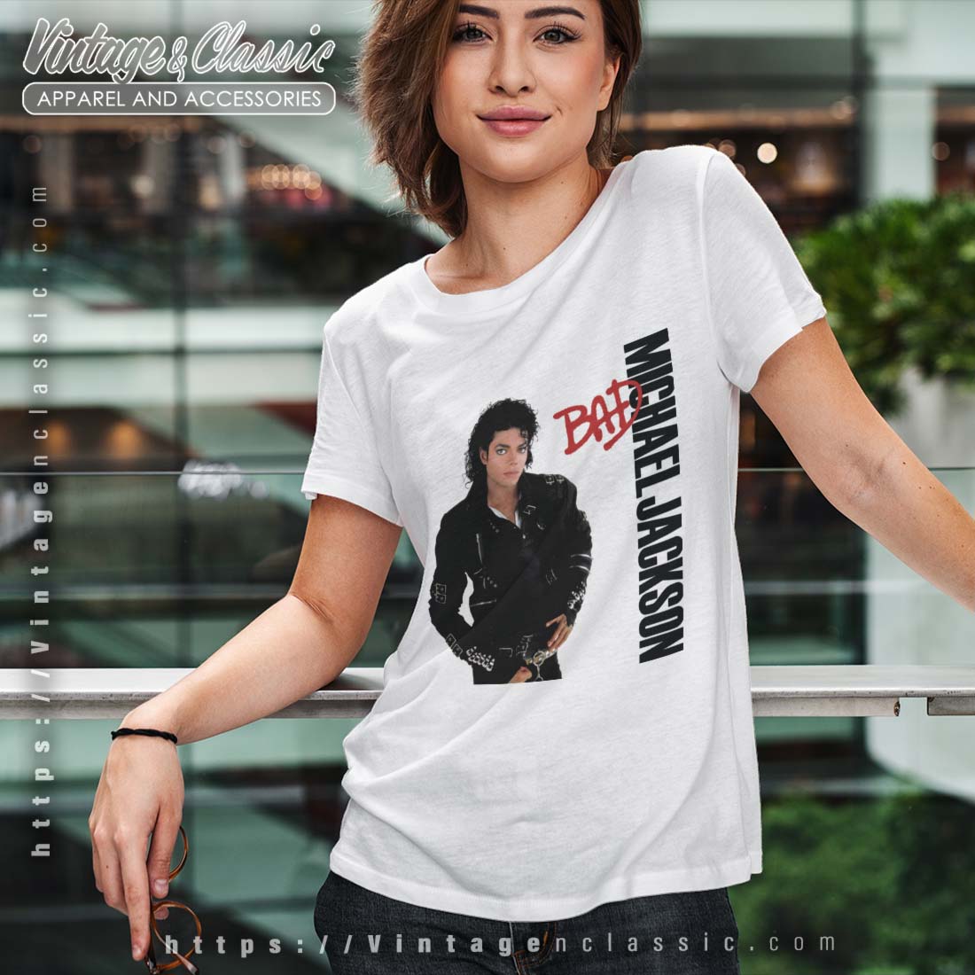 Michael Jackson T Shirt Bad Album Cover new Official Unisex White