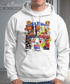 1993 Nba Finals Cartoon Strip Men Hoodie