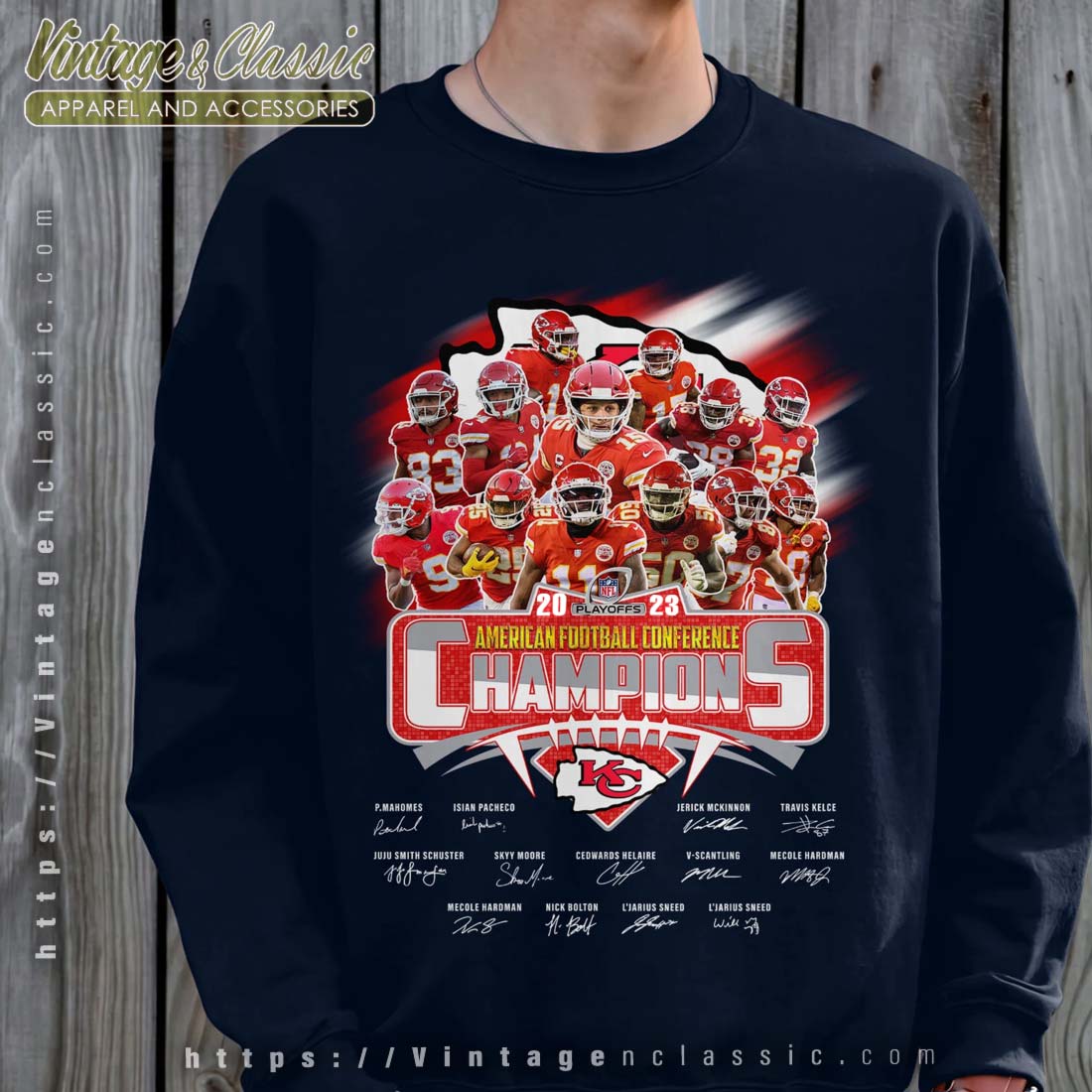 Kansas City Super Bowl Champions 2023 V2 Crewneck Sweatshirt