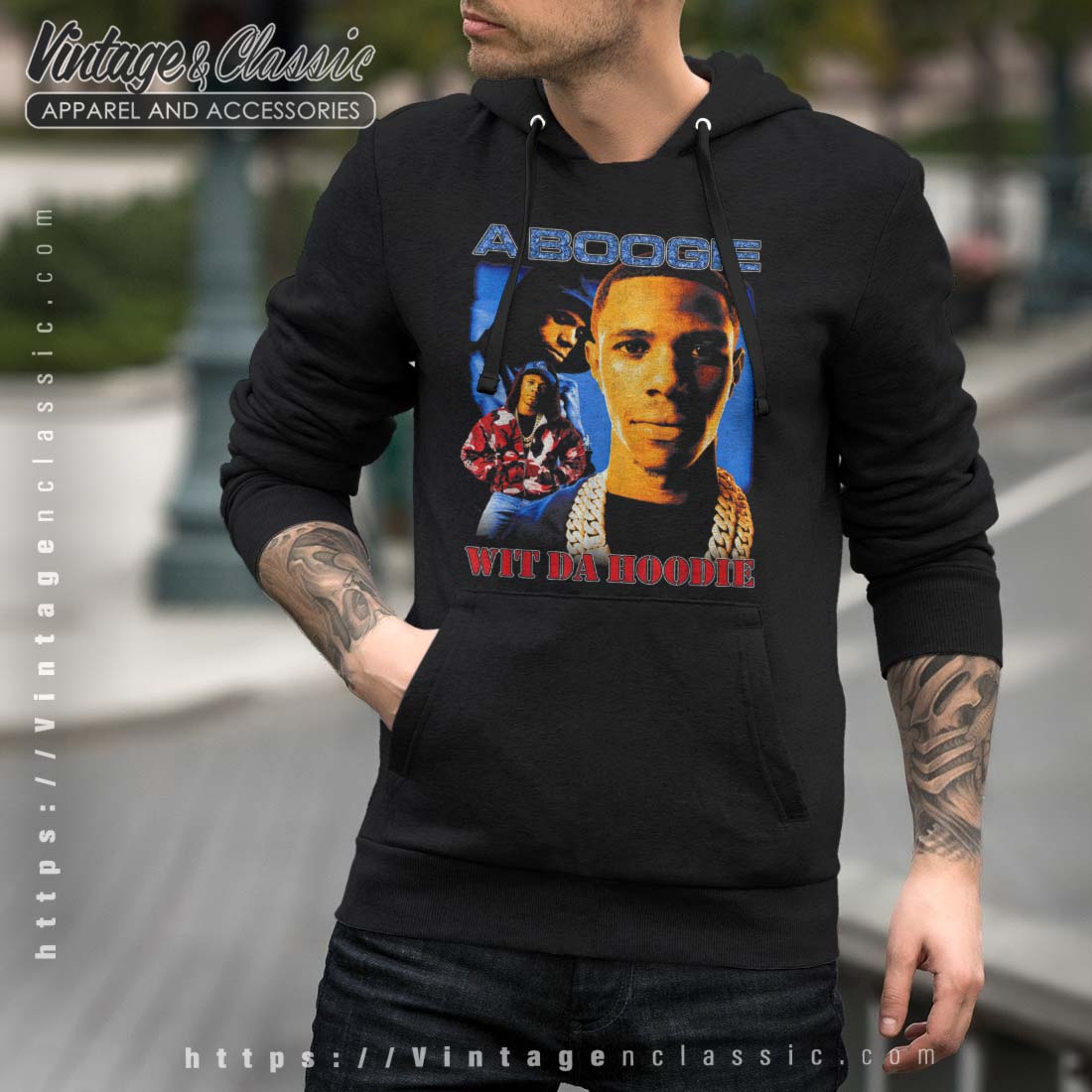 A Boogie Wit da Hoodie Collage Black T-Shirt - High-Quality Printed Brand