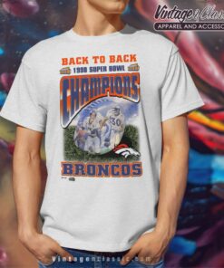 Vintage 1998 NFL Superbowl 32 Denver Broncos Jersey T-shirt Made in USA