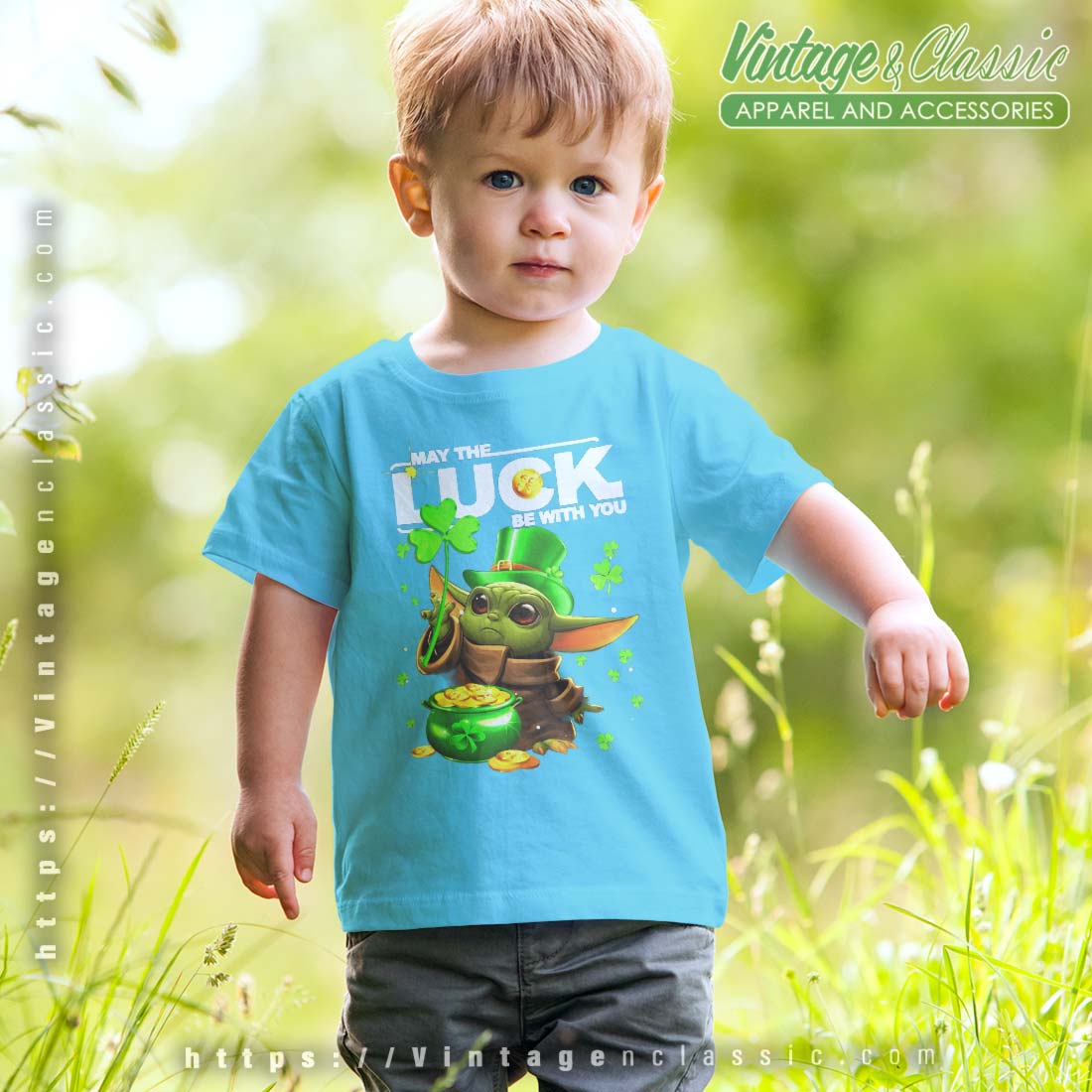 Baby Yoda May The Luck Be With You St Patricks Day Shirt - High