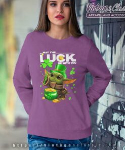 Baby Yoda May The Luck Be With You St Patricks Day Sweatshirt