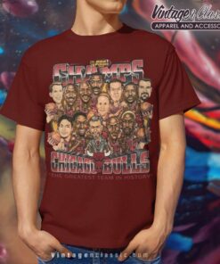 Chicago Bulls Champions Caricature Maroon T Shirt