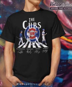 Chicago Cubs Abbey Road Signatures Black T Shirt