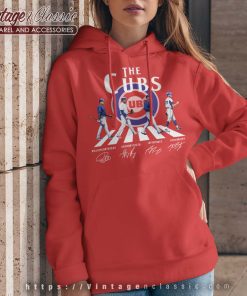 Chicago Cubs Abbey Road Signatures Red Hoodie