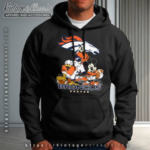 Denver Broncos Mickey Mouse Donald Duck Goofy Shirt - Vintagenclassic Tee