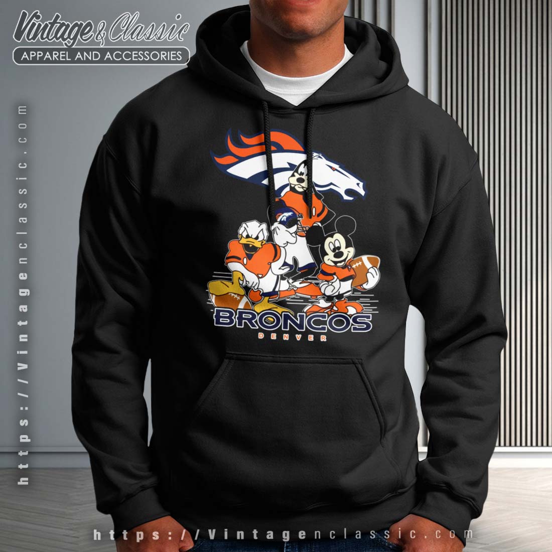 Denver Broncos Mickey Mouse Donald Duck Goofy Shirt - High-Quality