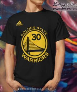 Golden State Warriors Adidas Logo Black T Shirt