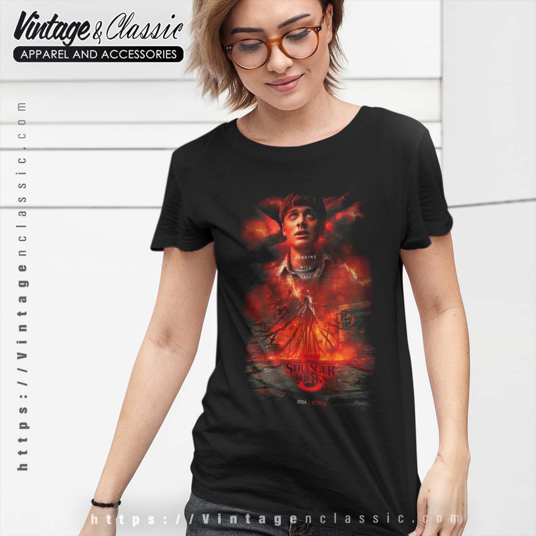 Stranger Things 5 Poster Wake up 2024 T-shirt All Over Print Shirt –