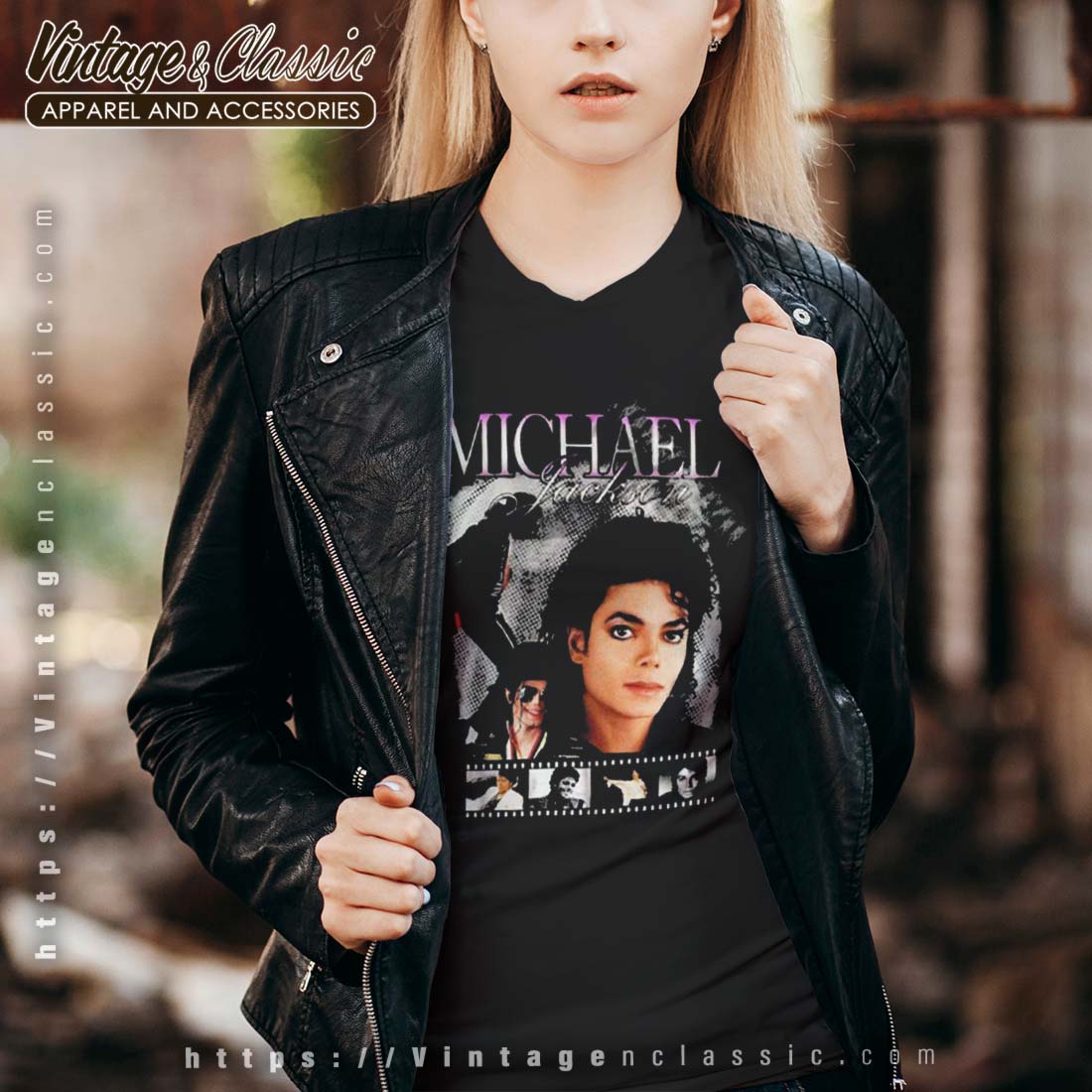 Vintage Wash Michael Jackson Tour 90s T-shirt Front and Back