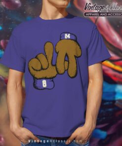 Kobe Bryant Puppet Hands Purple T Shirt