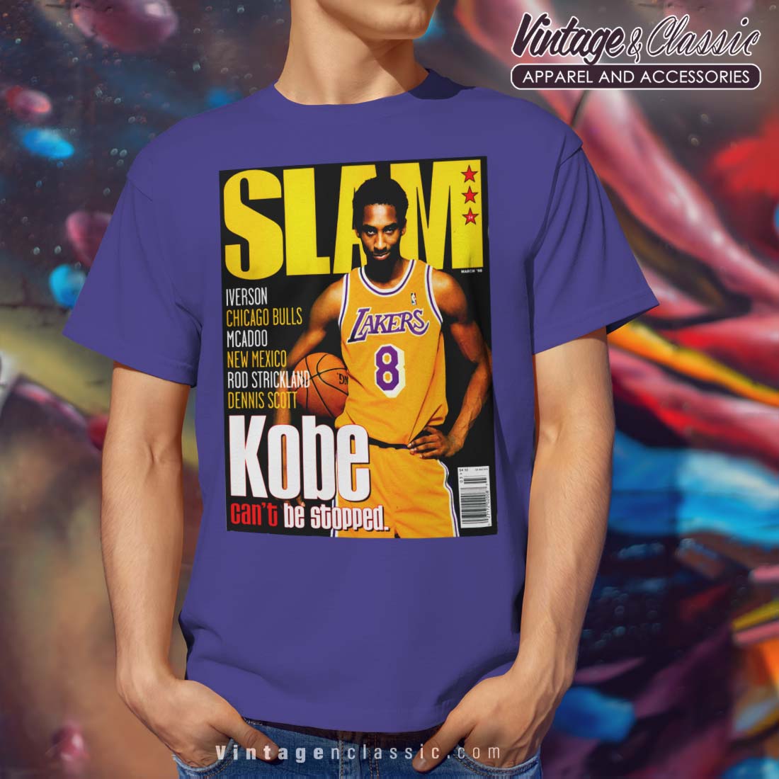 Kobe Bryant Slam Magazine 1998 Cover Shirt, Los Angeles Lakers