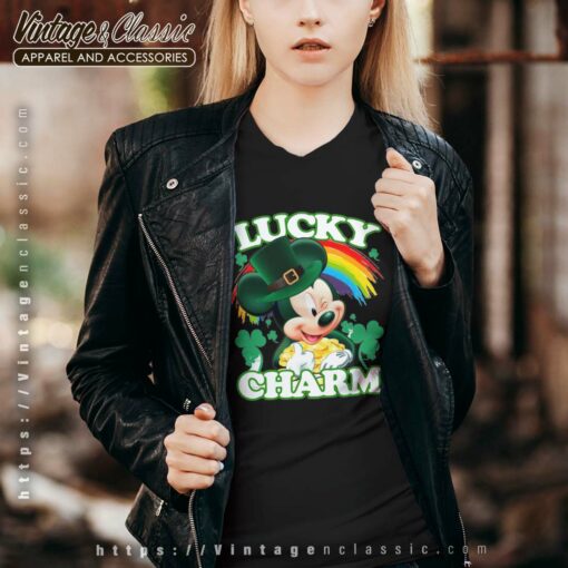 Mickey Lucky Charm Rainbow St Patricks Day Shirt