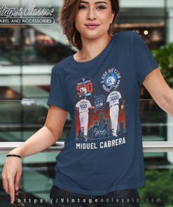 Miguel Cabrera 500 Home Run and 3000 Hits signature shirt