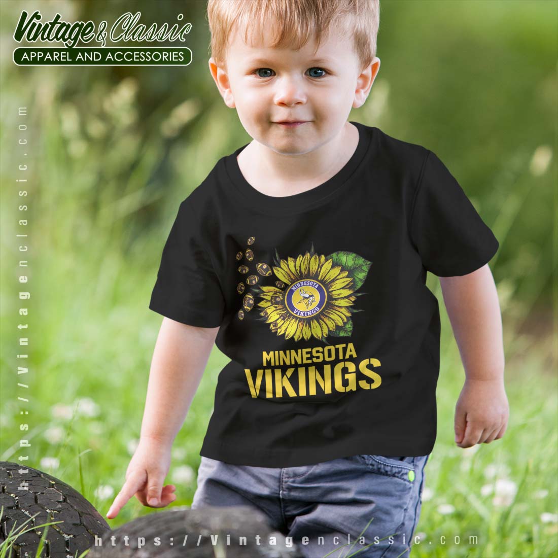 Minnesota Vikings Sunflower Logo Shirt - High-Quality Printed Brand