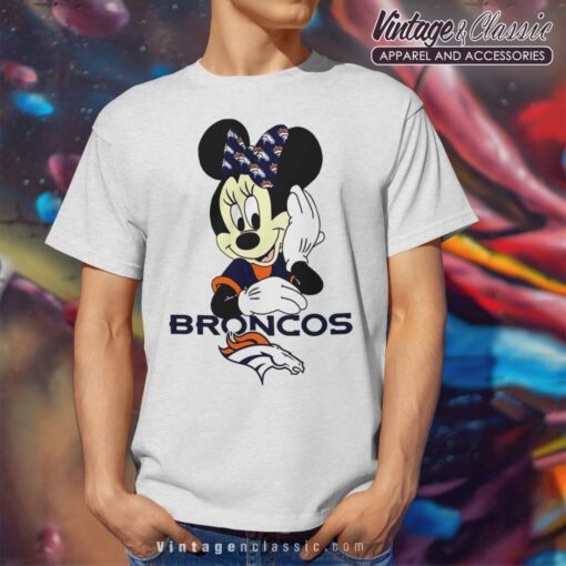 NFL Denver Broncos And Minnie Mouse Shirt