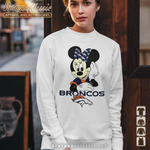 NFL Denver Broncos And Minnie Mouse Shirt