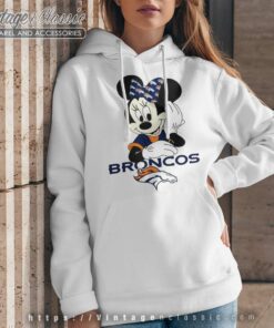 NFL Denver Broncos And Minnie Mouse Woman Hoodie