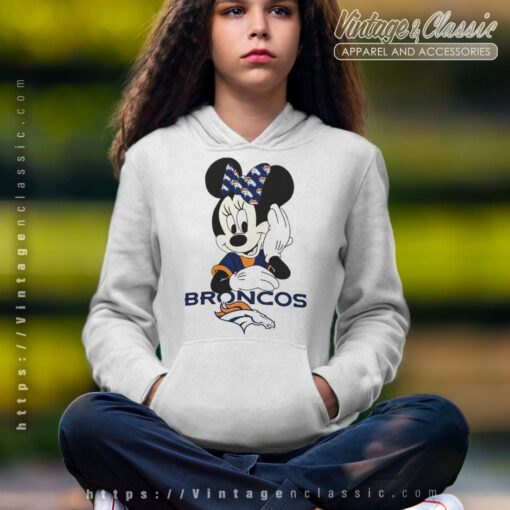 NFL Denver Broncos And Minnie Mouse Shirt