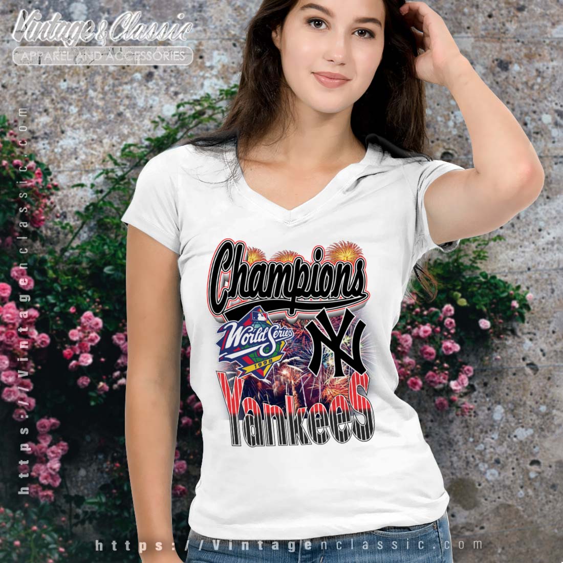 1998 New York Yankees World Series Champs Starter MLB T-Shirt Size Large