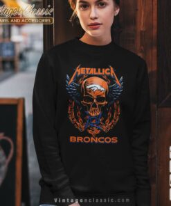 Official Skull Metallica Denver Broncos Woman Sweater