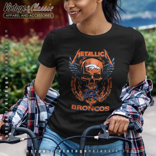Skull Metallica Denver Broncos Shirt