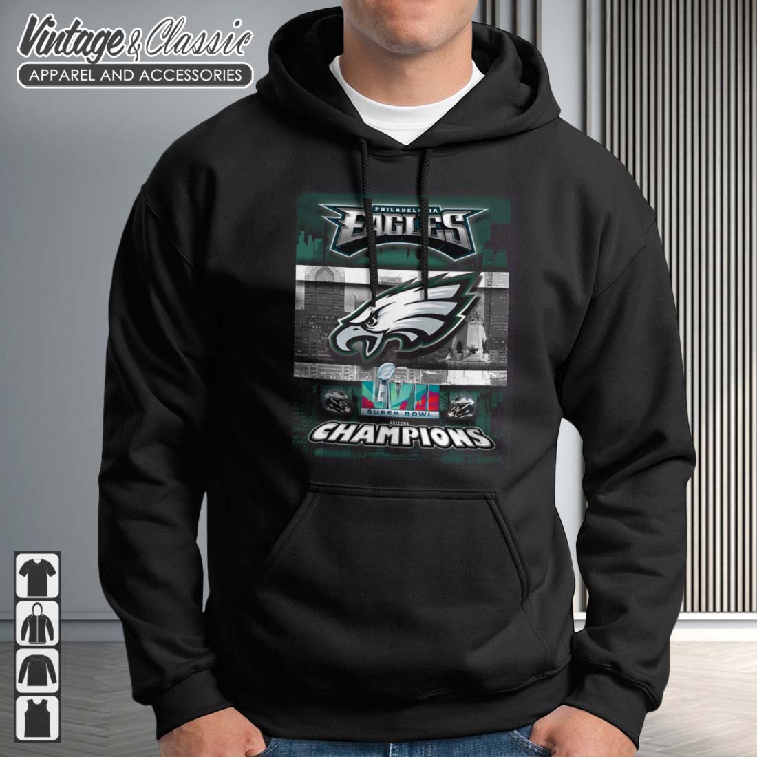 Philadelphia Eagles Youth NFC Conference Champs Hooded Sweatshirt