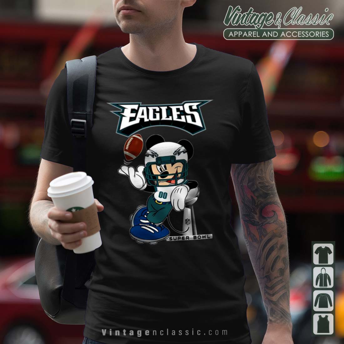 Philadelphia Eagles Mickey Mouse Super Bowl Shirt - High-Quality