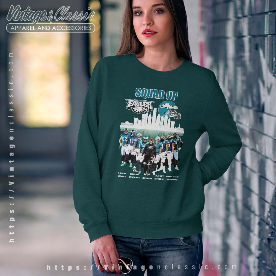 Official philadelphia eagles 2023 champions team player signatures shirt,  hoodie, sweater, long sleeve and tank top