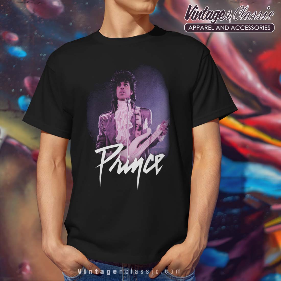 Purple Vintagenclassic Prince Rain T-shirt Tee Live -