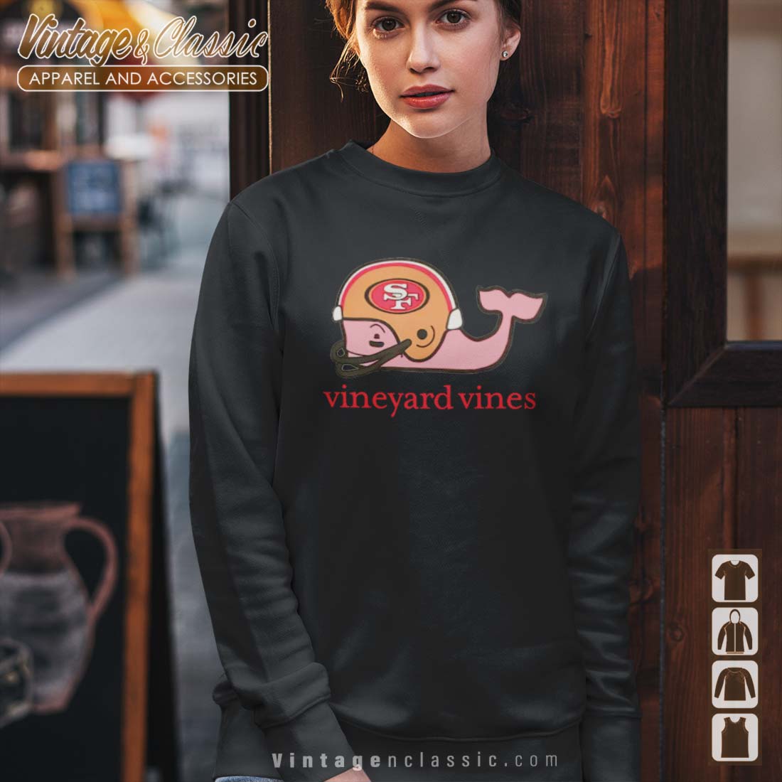 Shop Womens Crewneck - San Francisco 49ers at vineyard vines