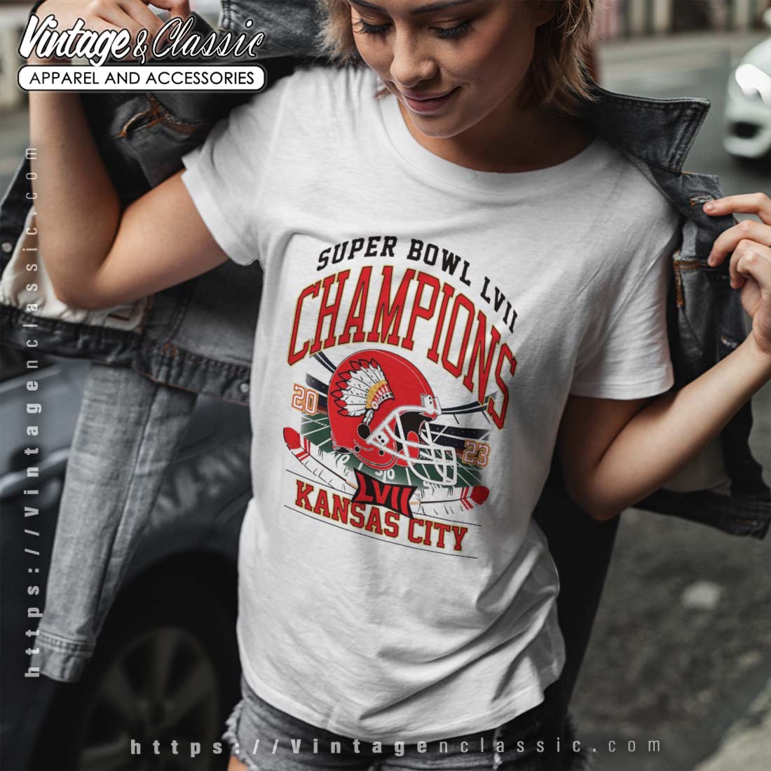 Super Bowl LVII 2023 Champion Kansas City Chiefs Team T-shirt