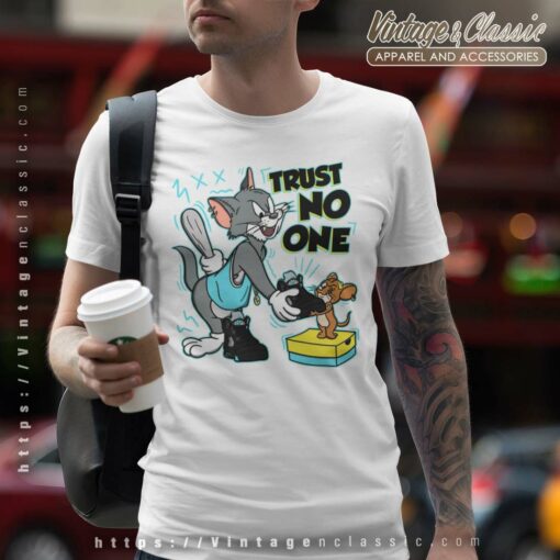 Trust No One Cat And Mouse Jordan 5 Aqua Shirt