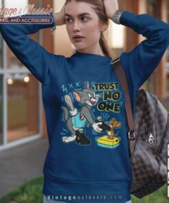 Trust No One Cat And Mouse Jordan 5 Aqua Sweatshirt