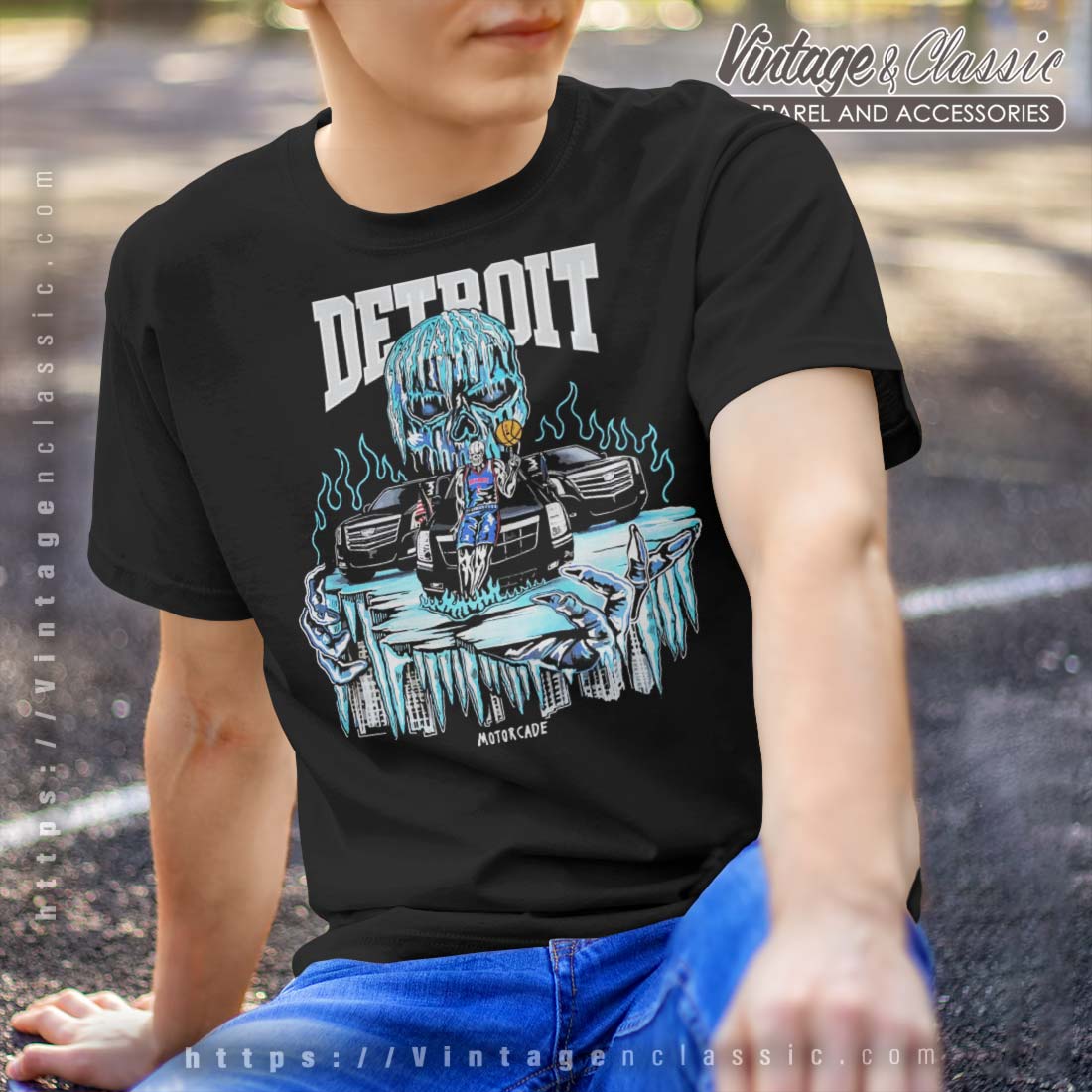 Warren Lotas X Detroit Motorcade Shirt, Detroit Pistons Shirt