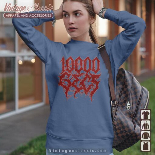 10000 Gecs Red Metal Logo Shirt