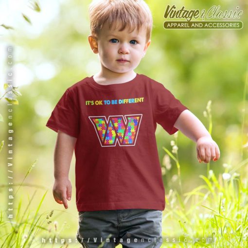 Washington Commanders Autism Its Ok To Be Different Shirt