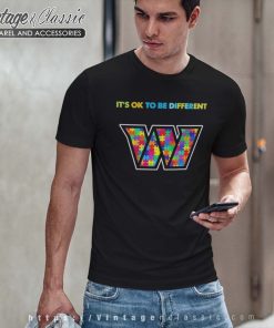 Washington Commanders Autism Its Ok To Be Different Shirt