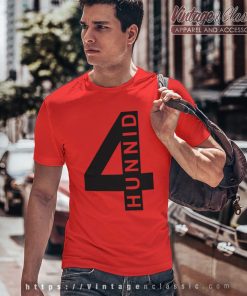 4Hunnid YG Black Graphic Logo Red Shirt