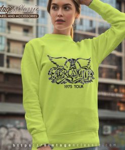 Aerosmith Tshirt 1975 Tour Wings Sweatshirt Women