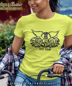 Aerosmith Tshirt 1975 Tour Wings T shirt Women