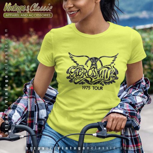 1975 Tour Wings Aerosmith Shirt, Aerosmith Fan Gift Selection