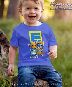 Baby Groot and Stitch Edeka kids shirt