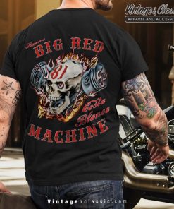 Big Red Machine Piston Scull Support81 Hells Angels Costa Blanca T Shirt Back