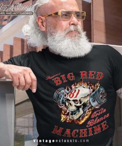 Big Red Machine Piston Scull Support81 Hells Angels Costa Blanca T Shirt Black