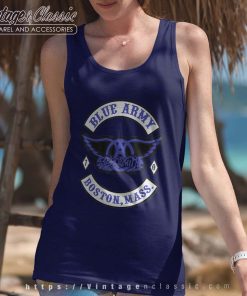 Blue Army Tour Aerosmith Shirt Raceback Tank