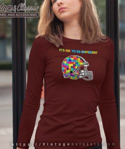 Cleveland Browns Autism Its Ok To Be Different Longsleeves