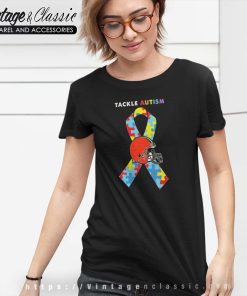Cleveland Browns Tackle Autism Awareness Tshirt Women